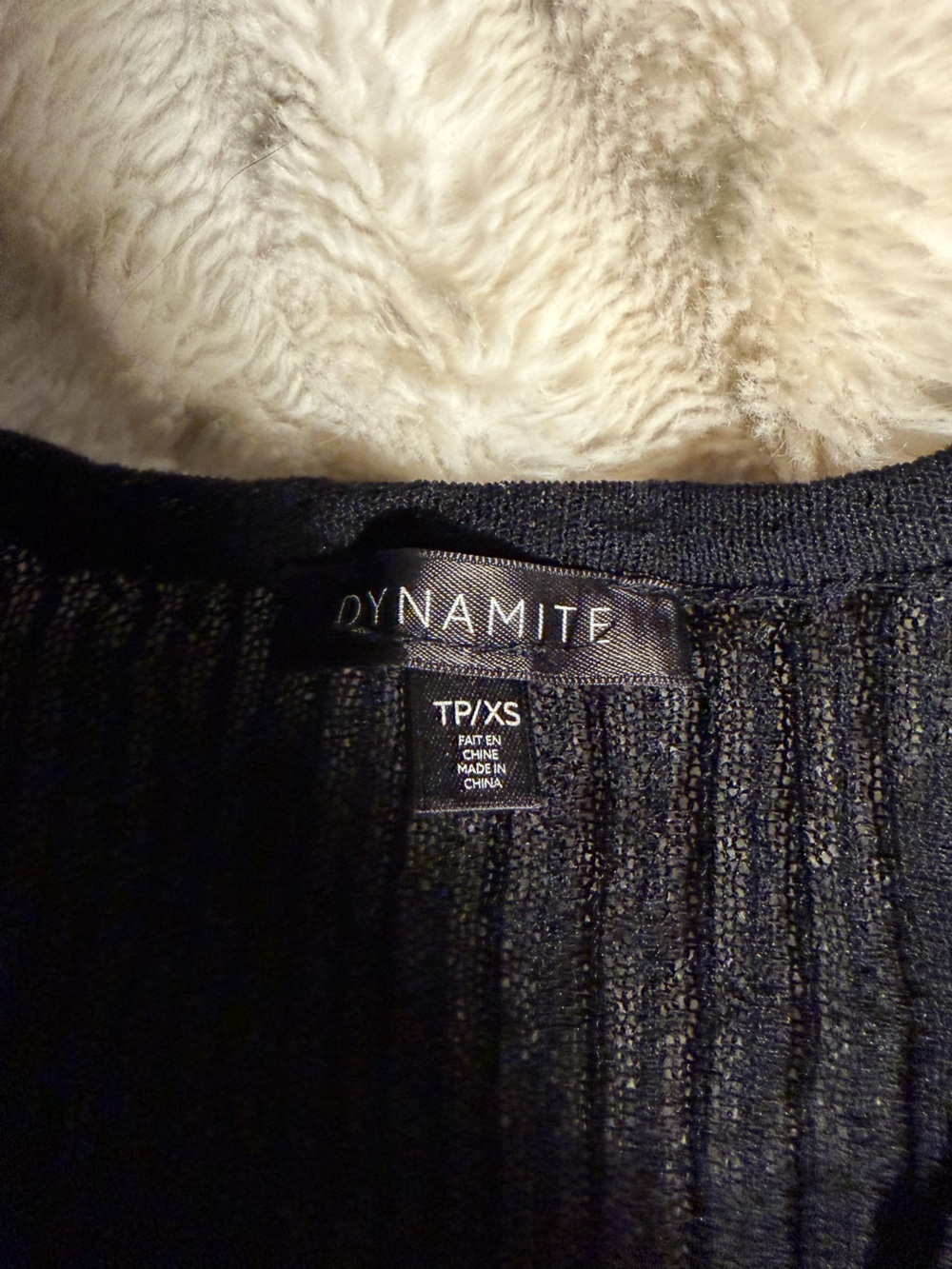 Dynamite Black Ribbed Button Cardigan - Picture 2 of 3